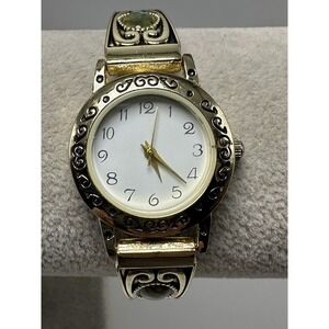 Accutime 4187WML Abalone Accents Ladies Watch New Battery 25MM 6.5" Stretch P98